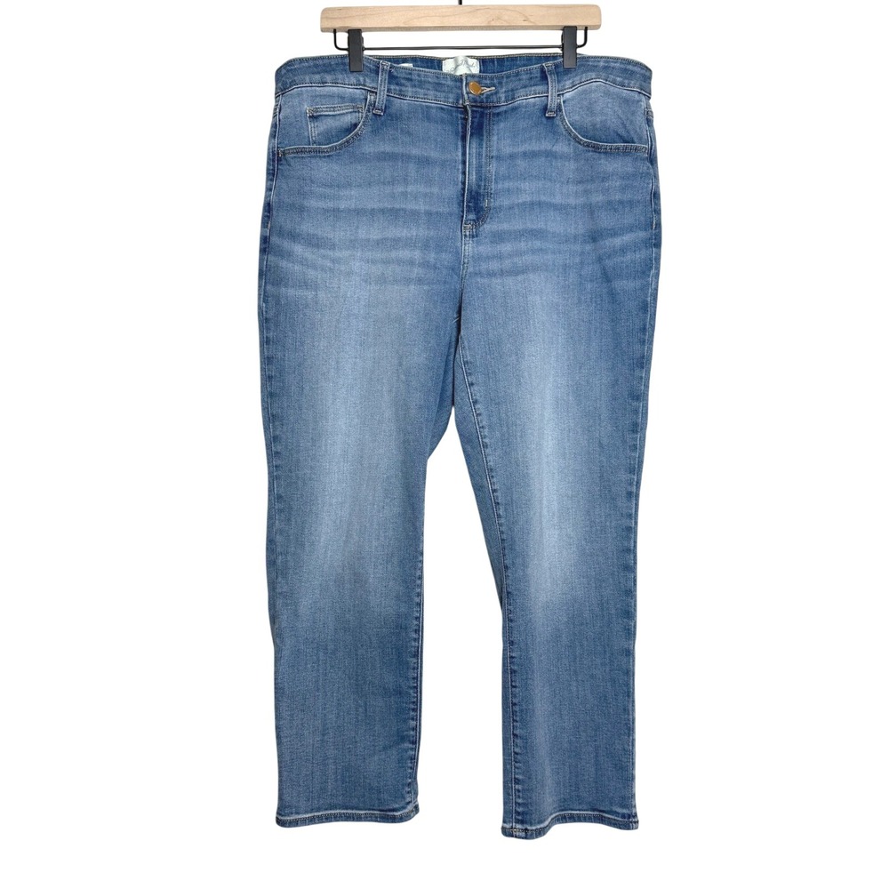 Universal‎ Thread Jeans Womens High Rise Slim Straight 17R Blue Ankle